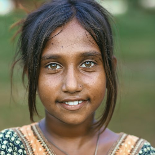 Young girl smiling